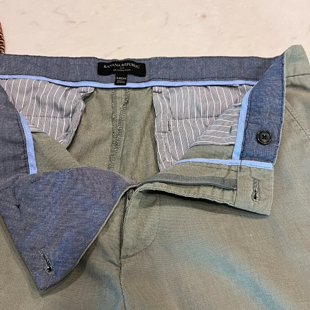 Banana Republic Kentfield Pant Mens 34x34 Straight Leg Casual Chinos (READ)‎